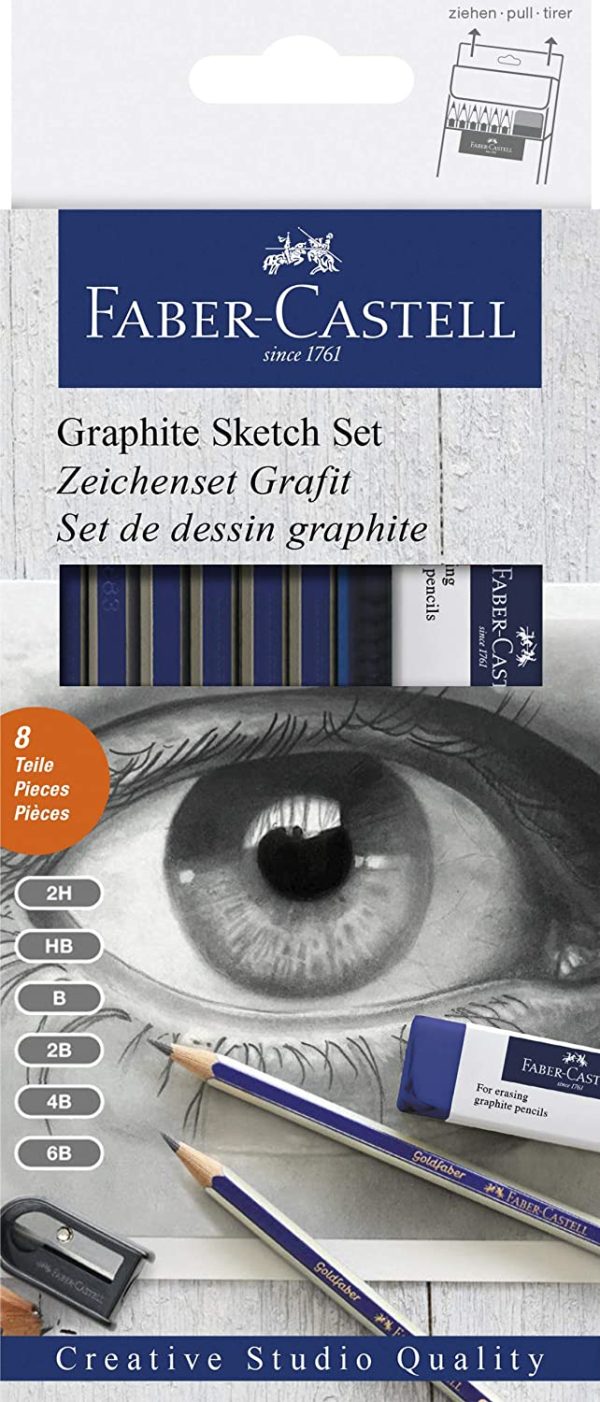 Faber-Castell Creative Studio Mixed Media Graphite Sketch Set 8 pcs., (18-114000) - Image 6