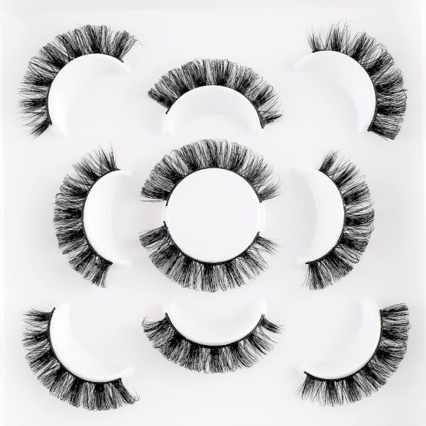 Russian Strip Lashes, DD Curl Mink Lashes, Natural False Lashes , Fluffy Eyelashes Mink, Faux Mink Eyelashes Natural Look, Natural Wispies False Eyelashes (HD03) - Image 6