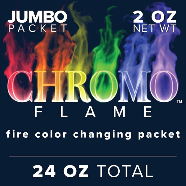 CHROMO Flame Fire Color Changing Packets for Fire Pit, Campfire, Bonfire, Fireplace | Magic, Colorful, Rainbow, Mystic Flames | 24 oz Total, 12-2 oz Jumbo Packets - Image 4