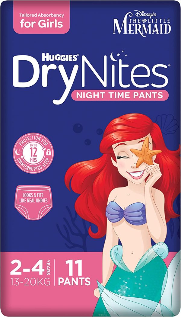 Huggies DryNites Pyjama Pants Girls Size 2-4 Years 11 Pack - Image 6