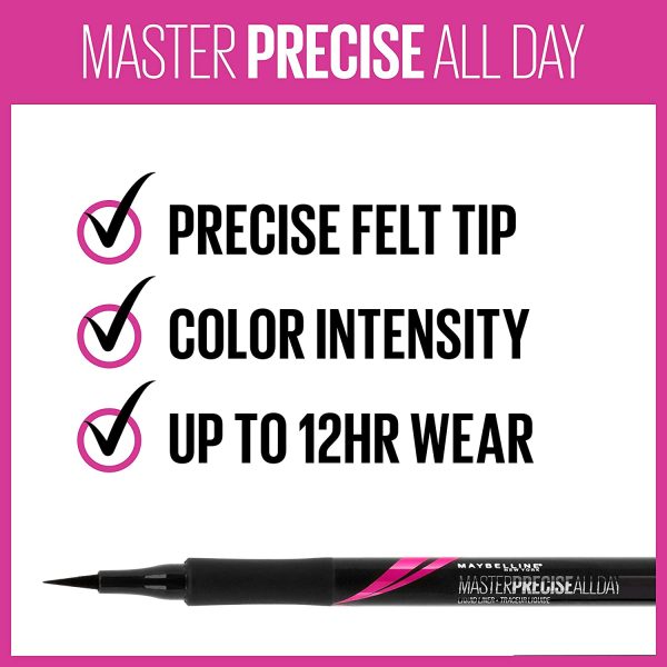 Maybelline Master Precise Liquid Eyeliner - Blackest Black,4.5g - Image 9