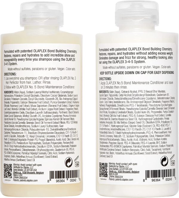 Olaplex Pack: No.4 + No.5 - Daily Cleanse and Condition Duo - 500ml (2X 250ml)