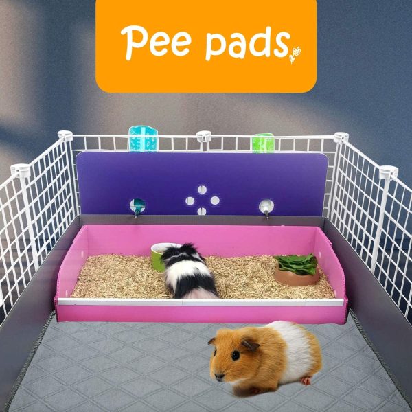 BWOGUE Guinea Pig Fleece Cage Liners, 2 Pack Washable Guinea Pig Pee Pads, Waterproof Reusable& Anti Slip Guinea Pig Bedding Super Absorbent Pee Pad for Small Animals - Image 7