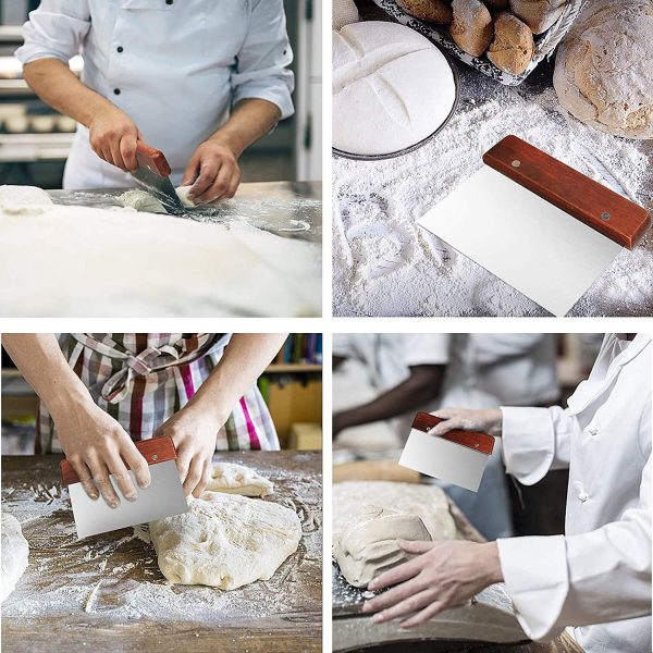 Proofing Basket, 9 Inch Bread Proofing Basket, Bread lame,Dough Scraper,Linen Liner Cloth??Dough Whisk??Storage Bag, Proofing Basket Kit - Image 3