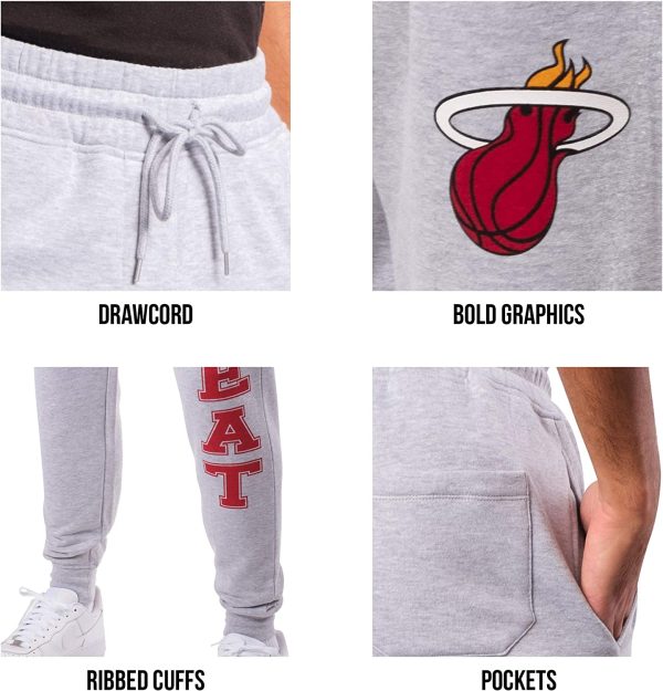 Ultra Game NBA Men's Soft Team Jogger Sweatpants - Image 3