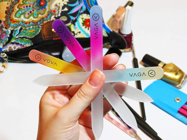 VAGA Crystal Glass Nail File Set of 4 Nail Care Crystals Glass Nail Files in Cheeky Colors, Fingernail File for Manicure, Nail Strengthener hardener, Nails Buffer for Natural and Acrylic Nail filer - Image 8