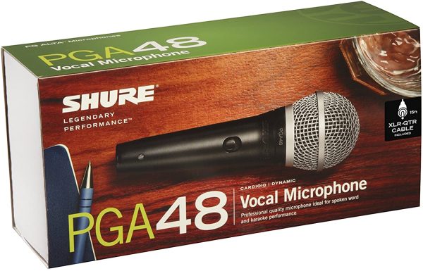 Shure PGA48-QTR Cardioid Dynamic Vocal Microphone with XLR-QTR Cable - Image 3