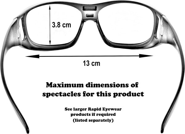 Rapid Eyewear Polarized OVER GLASSES SUNGLASSES that Fit Over Normal Glasses for Men & Women. Ideal for Driving, Cycling & Fishing. Wrap Around Matt Black Frame. UV400 - Image 6