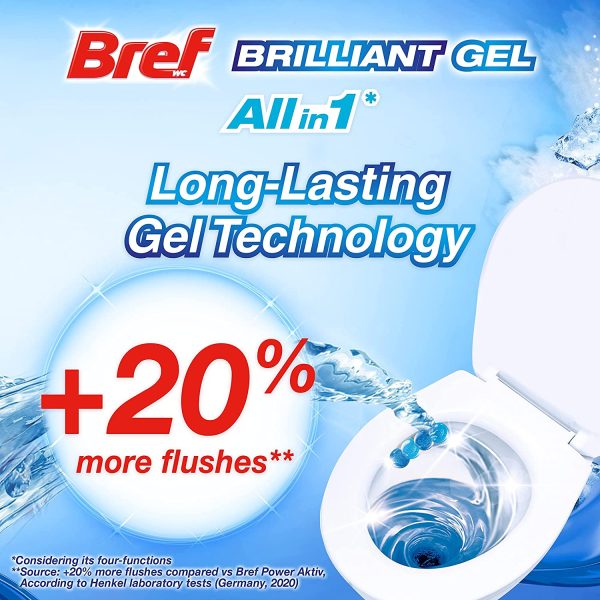 Bref Brilliant Gel Arctic Ocean, Rim block Toilet Cleaner 42g