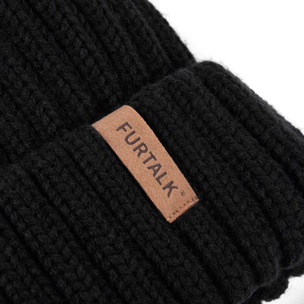 FURTALK Womens Winter Knitted Beanie Hat with Faux Fur Pom Warm Knit Skull Cap Beanie for Women - Image 3