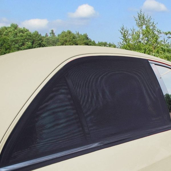 Side Window Car Sun Shade for Baby and Pets Sunshades - Comfortable and Breathable Full Mesh Auto Rear Seat Sunshade Cover for UV Protection During Summer Traveling | 2 Pack Fits All Vehicles - Image 2