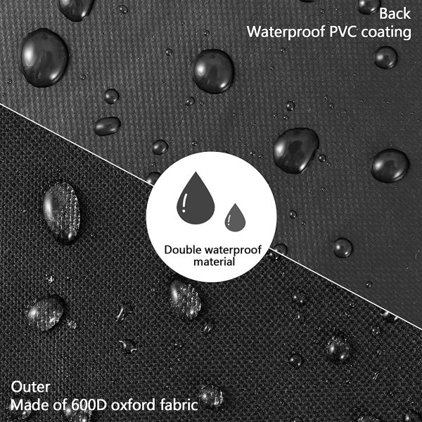 Sunolga Black Generator Cover with Heavy Duty 600D Oxford Fabric and Waterproof PVC Coating, UV Resistant Generator Shed for 2200-5000 Watt Universal Portable generators??25 x 24 x 21 inches?? - Image 5