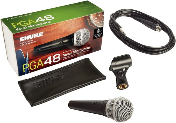 Shure PGA48-QTR Cardioid Dynamic Vocal Microphone with XLR-QTR Cable - Image 4