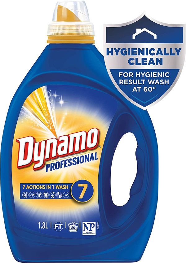 Dynamo Professional with 7 Actions in 1 Wash, Liquid Laundry Detergent, 1.8 Litres, 36 Washloads - Image 5