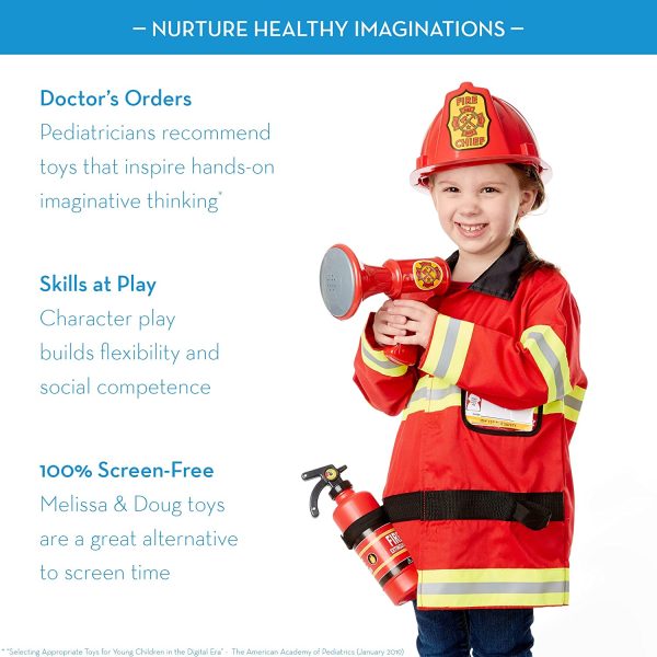 Melissa & Doug 4834 Fire Chief Role Play Costume Dress-Up Set, 6 pcs - Image 4