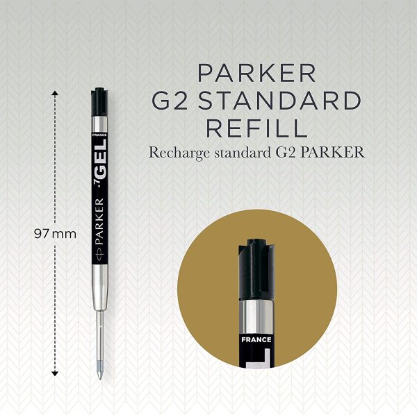 PARKER 1950344 Ballpoint Gel Refill Black Medium Blister