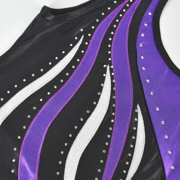 Girls Gymnastics Leotards Embroidery Gradient Diamond Dance Sparkle Leotard Dancing Ballet Gymnastics Tank Athletic - Image 5