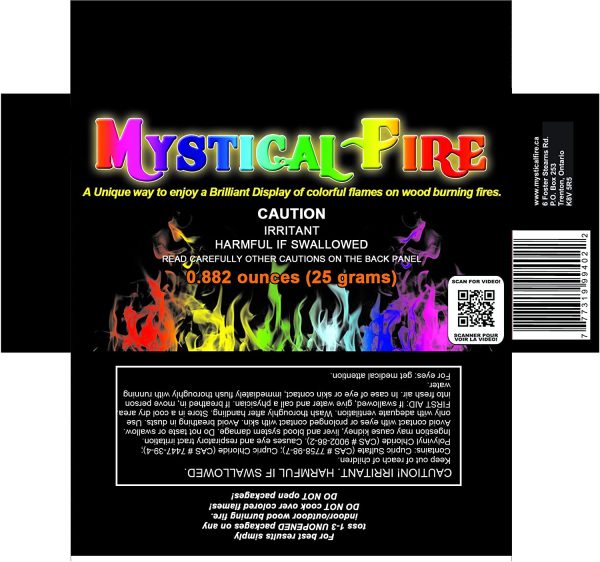 Mystical Fire Flame Colorant Vibrant Long-Lasting Pulsating Flame Color Changer 25gram Packets 6 Pack - Image 7