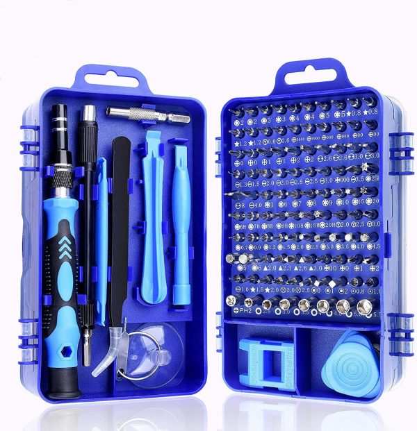 Screwdriver Set 115 in 1, Multi-function Magnetic Computer Repair Tool Kit Compatible with iPhone, iPad, Laptop, Watch, Macbook, Xbox, Cellphone, PC and Game Console (Blue) - Image 8