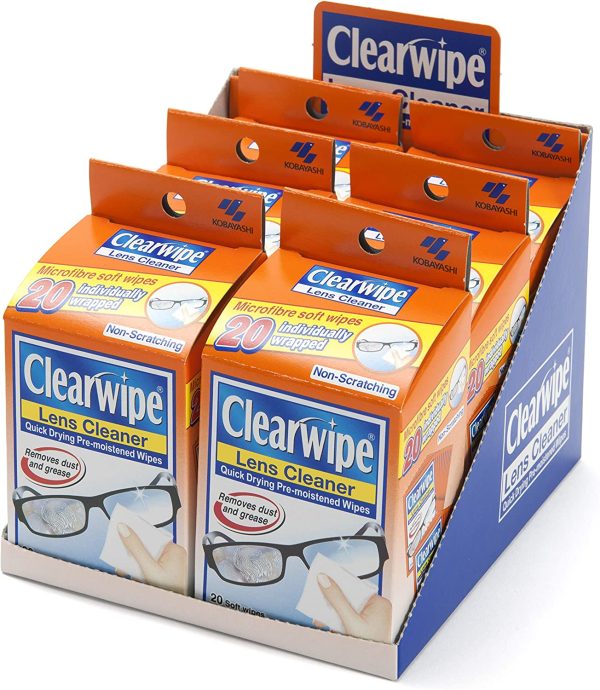 Clear Wipe Lens Cleaner 20p x 6 Clearwipe - Image 3