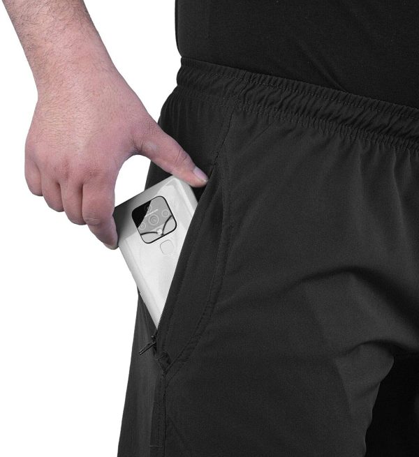 Skills Mens Sports Shorts for Workout - Premium Quality Gym Shorts for Training - Quick Dry Mens Running Shorts with Extra Zipper Pockets - Image 3