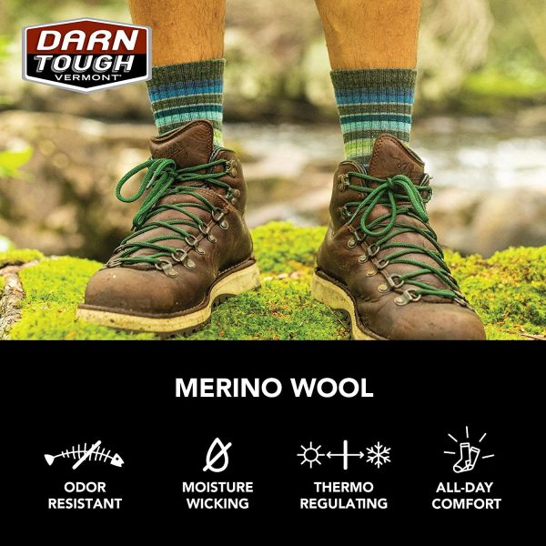 Darn Tough Vermont Hiker Merino Wool Micro Crew Socks Cushion - Image 7