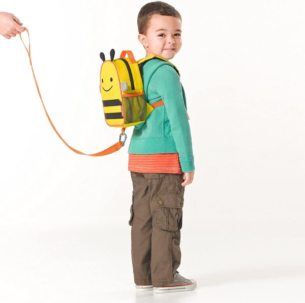 Skip Hop Zoo Let Mini Backpack with Rein, Bee - Image 4