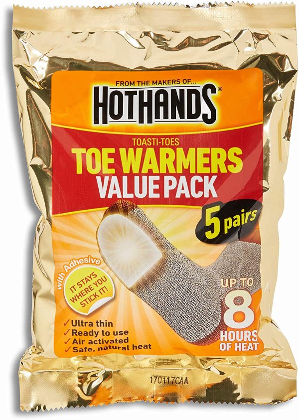 HOTHANDS ToastiToes Toe Warmers Pair Value Pack Air Activated Warmers Up to 8 Hours of Heat, 5 Count - Image 7