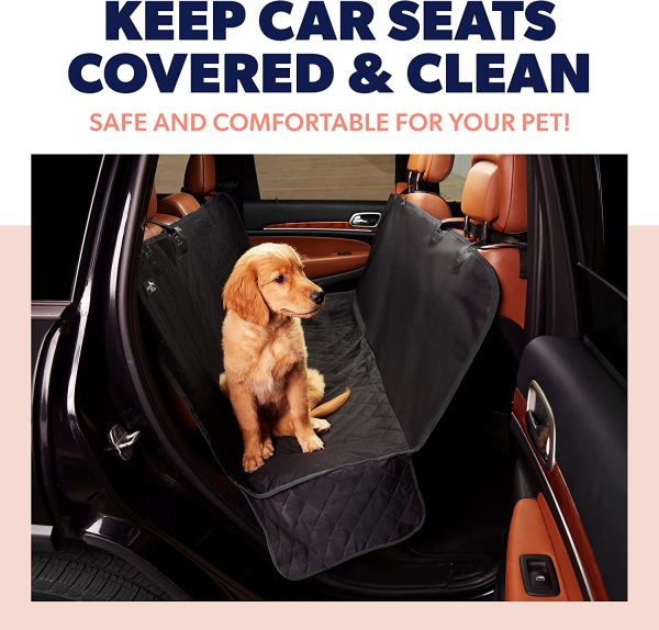 Dog Back Seat Cover Protector Waterproof Scratchproof Nonslip Hammock for Dogs Backseat Protection Against Dirt and Pet Fur Durable Pets Seat Covers for Cars & SUVs (Black) - Image 8