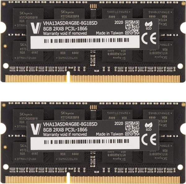 v-Color 16GB Kit (2 x 8GB) Apple Memory Module Upgrade for Late 2015 iMac 27" Retina 5K Display, MacBook Pro DDR3/DDR3L Non ECC 1866MHz (PC3L-14900) 2Rx8 CL13 1.35V SO-DIMM (TN38G18D813LK-RD)