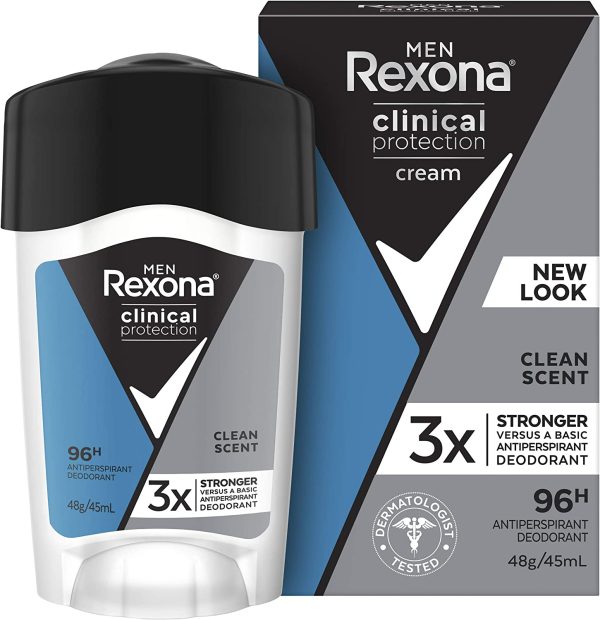 Rexona Men Clinical Antiperspirant Stick Deodorant Clean Scent, 45ml - Image 2