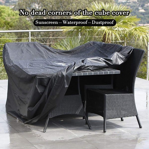 Outdoor Patio Furniture Covers, Outdoor Table and Chair Set Covers Waterproof, Outdoor Sectional Sofa Set Covers, Rain Snow Dust Wind-Proof, Tear-Resistant, UV Resistant, Water Resistant (106x70x35 inches) - Image 7