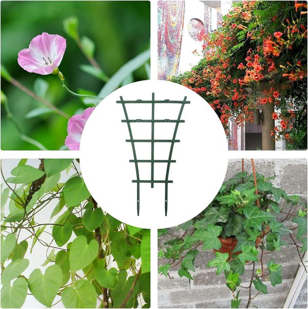 Indoor Plant Trellis WorthPlanet 6 Pcs Pot Trellis DIY Garden Support Superimposed Climbing Trellis Flower Supports for Mini Plants Potted Climbing Plants Vines W200005 - Image 6