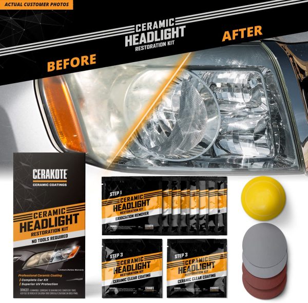 Ceramic Headlight Restoration Kit ?C Guaranteed to Last As Long As You Own Your Vehicle ?C Brings Headlights Back to Like New Condition - 3 Easy Steps - No Power Tools Required - Image 8