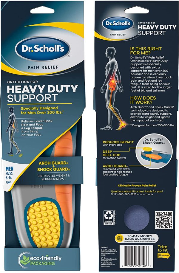 Dr. Scholl's HEAVY DUTY SUPPORT Pain Relief Orthotics (Men's 8-14) // Designed for Men over 200lbs - Image 8