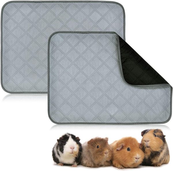 BWOGUE Guinea Pig Fleece Cage Liners, 2 Pack Washable Guinea Pig Pee Pads, Waterproof Reusable& Anti Slip Guinea Pig Bedding Super Absorbent Pee Pad for Small Animals - Image 4