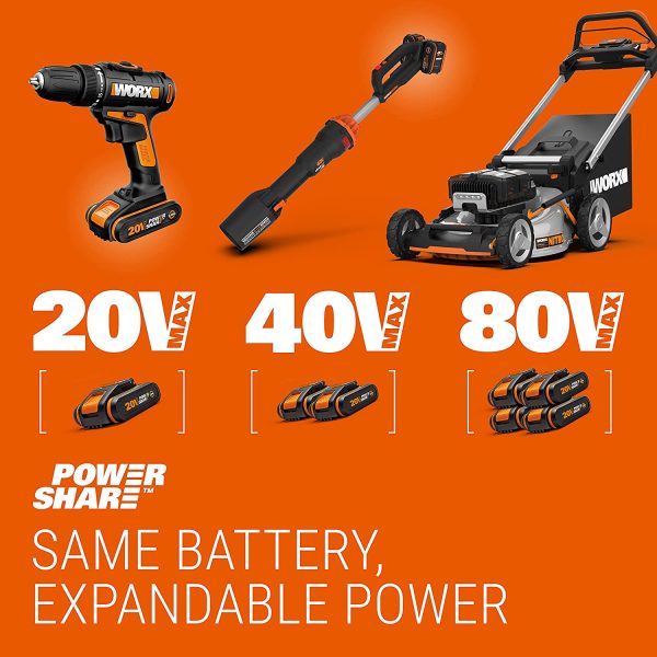 WORX 20V Cordless 12cm One Handed Pruning Chainsaw Skin (POWERSHARE Battery / Charger not incl.) - WG324E.9