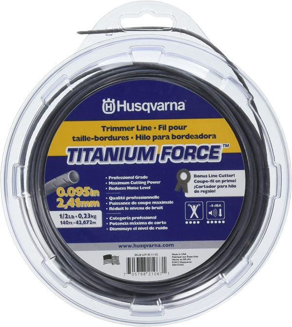 Husqvarna String Trimmer line .095-Inch 140ft Spool Titanium Force High Efficiency Long Life Faster Acceleration - Image 2