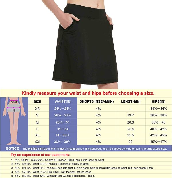 HonourSex Women Skorts Knee Length Skirts Causal Skorts Skirts with Pockets Golf Skirt Plus Size Skorts Longer Length - Image 4