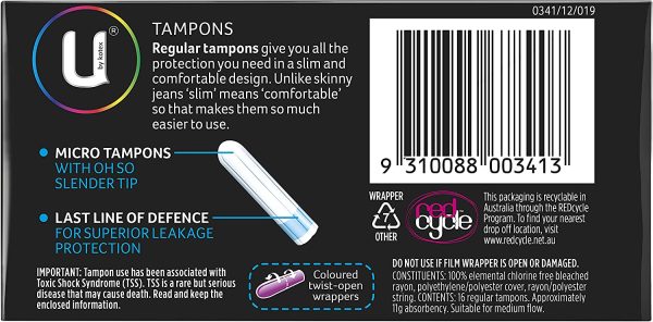 U by Kotex Tampons Regular 192 Pack - Image 5