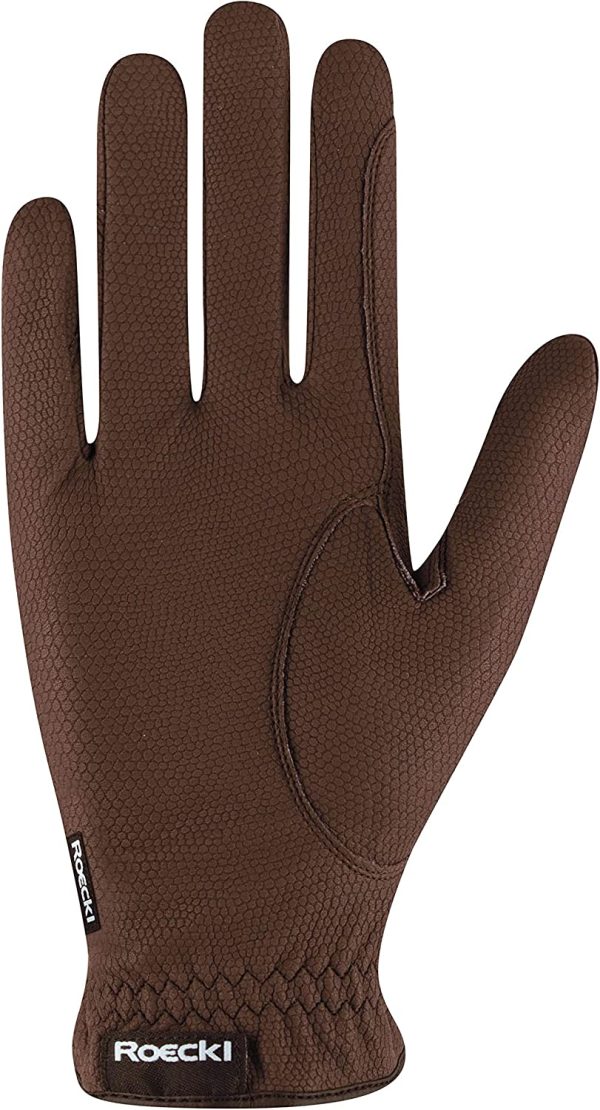 Horze Roeckl Roeck-Grip Unisex Gloves 7.5 Mocha - Image 3