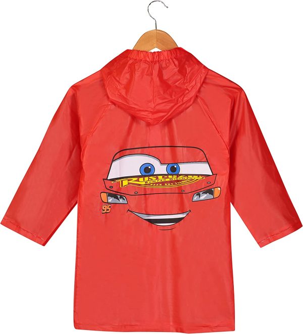 Disney Pixar Cars Little Boys' Lightning McQueen Waterproof Outwear Hooded Rain Slicker - Toddler - Image 3