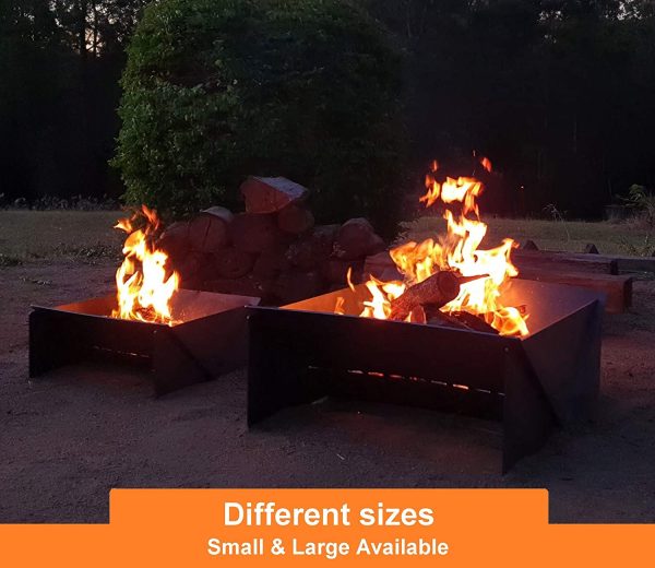 TBFM Collapsible Steel Fire Pit - 100% Made in Australia | Extra Thick 5MM Mild Steel | Unique Designer Fire Pit | Foldable into 5 Pcs | Versatile Use Great for Camping or Garden, Yard | AUSSIE Seller - Image 3