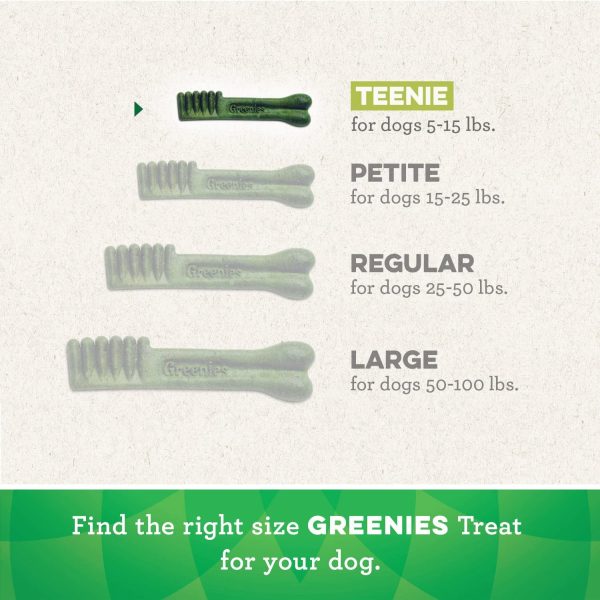 Greenies Original Teenie Dental Dog Treat, 1kg (129 Treats), Adult, Small/Medium/Large - Image 2