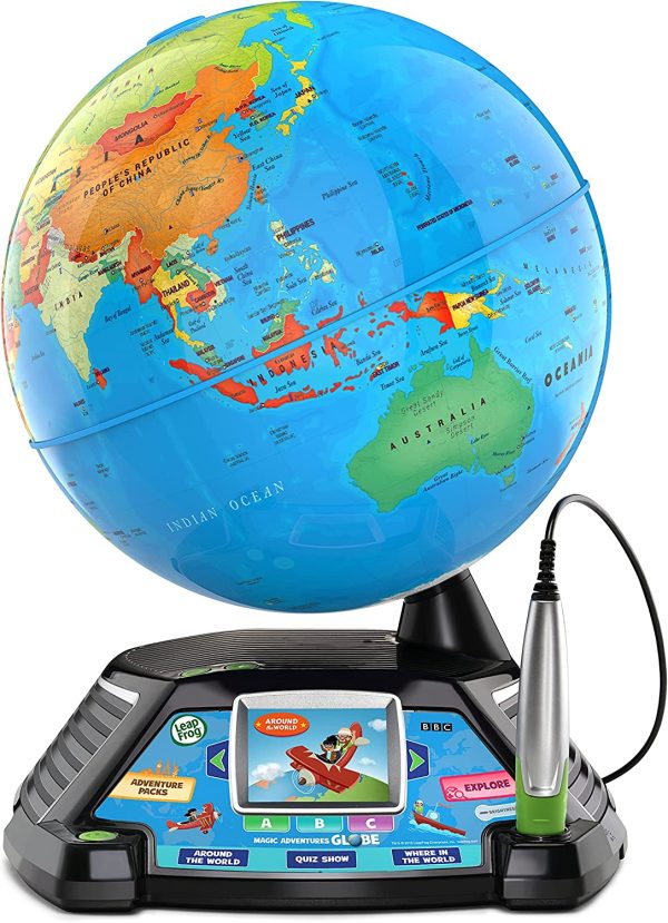 LeapFrog Magic Adventures Globe - Interactive Educational Children's Globe with LCD Screen and BBC Videos - 605403, Multicoloured