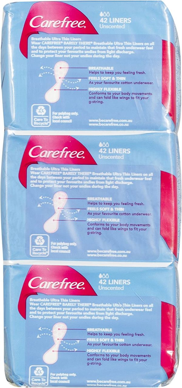 Carefree Barely There Liners Triple Pack 3x42 Count - Image 2