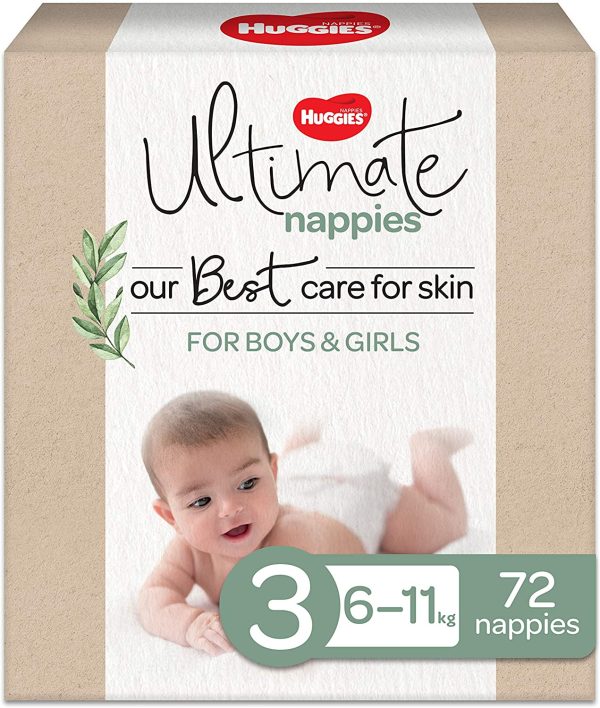 Huggies Ultimate Nappies Size 3 (6-11kg) 72 Count - Image 3