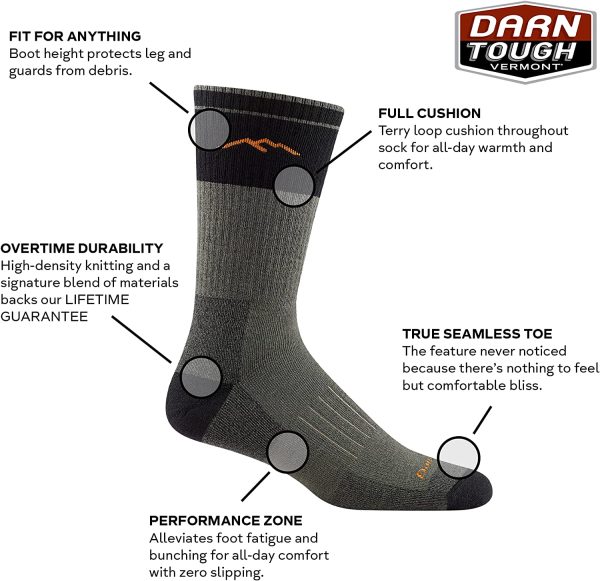 DARN TOUGH (2101) Hunter Boot Heavyweight with Full Cushion Men's Sock