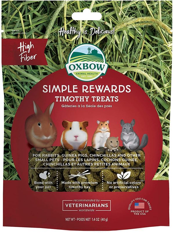 Oxbow Simple Rewards Timothy Hay Treats for Rabbits, Guinea Pigs, Chinchillas, and Small Pets