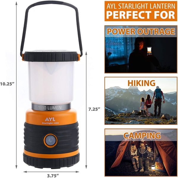 LED Camping Lantern Rechargeable, 1800LM, 4 Light Modes, 4400mAh Power Bank, IP44 Waterproof, Perfect Lantern Flashlight for Hurricane, Emergency, Power Outages, Home and More, USB Cable Included - Image 8